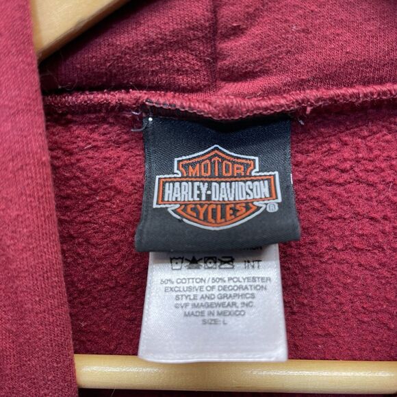 Harley Davidson Motorcycle Jacket Hoodie Buds Evansville Indiana Women's Large - Picture 7 of 12